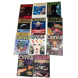 Vintage OMNI Magazine Lot of 11 Issues 1979/85/86 Sci-Fi Science Fiction Retro